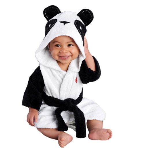 Roupao de Bebe Tecido Premium Anti Bacteriano e Fúngico (6 Meses a 4 Anos) MMB005 Kaypestore Panda 6 - 12 Meses 