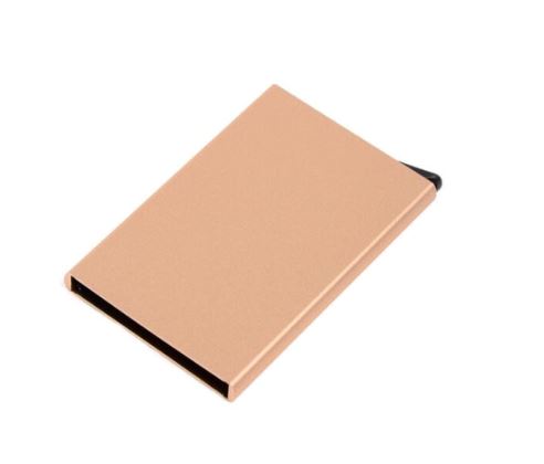 SafeCard - Carteira Original com Proteção Magnetica para Cartão Anti Golpe e Anti Furto MDM006 Kaypestore Sem Bolso Dourado 
