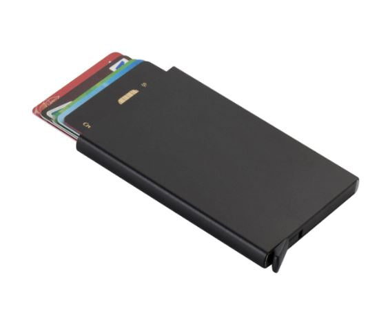 SafeCard - Carteira Original com Proteção Magnetica para Cartão Anti Golpe e Anti Furto MDM006 Kaypestore Sem Bolso Preto 