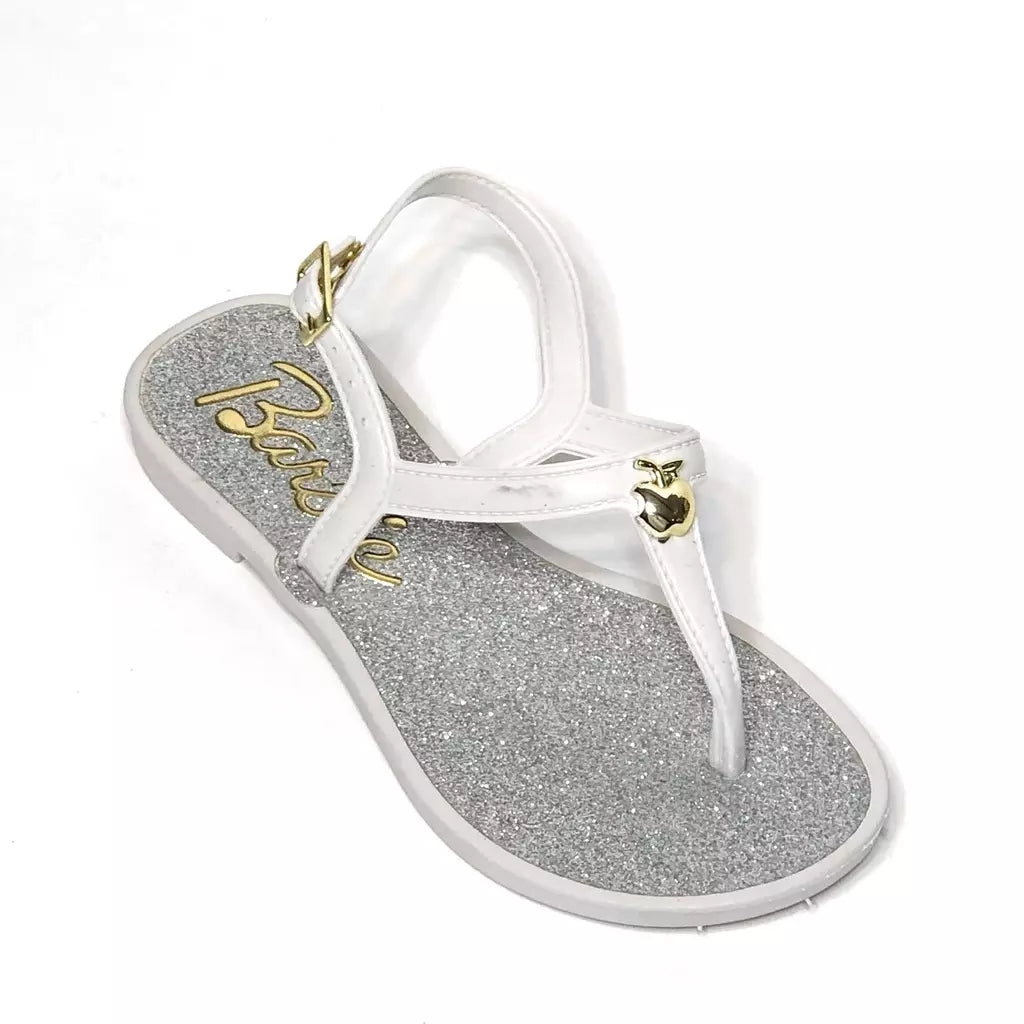 Sandália / Chinelo Infantil Feminino Barbie Kaypestore Branco 25/26 