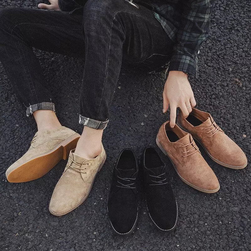 Sapato Casual em Couro Camurça Minks British Style - Em Promoção 🔥 MDM010 Kaypestore 