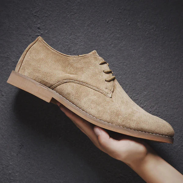 Sapato Casual em Couro Camurça Minks British Style - Em Promoção 🔥 MDM010 Kaypestore Creme 39 