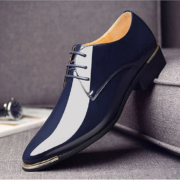 Sapato Social Masculino Bico Fino Verniz - Elegância e Conforto em um Único Calçado CAL015 Kaypestore 
