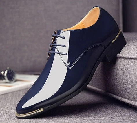 Sapato Social Masculino Bico Fino Verniz - Elegância e Conforto em um Único Calçado CAL015 Kaypestore 