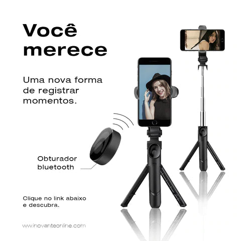 Selfie Stick Bastão de Selfie 3 em 1 - Moderno e Prático Kaypestore 