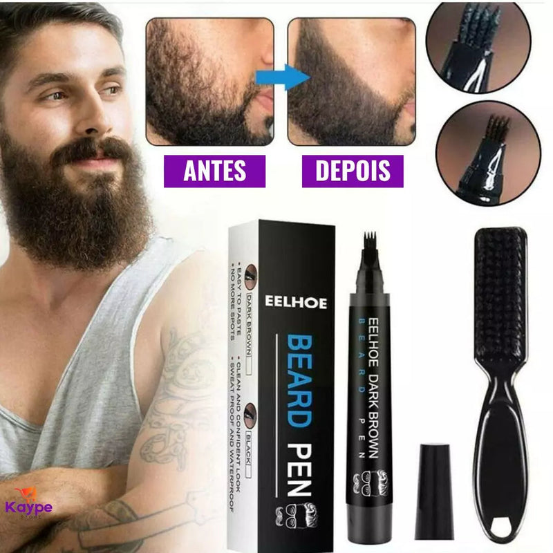 SuperBarba Pen - Sua Barba Cheia, Desenhada e sem Pelos Brancos -BRINDE: Escova de Crescimento + E-BOOK Beleza Masculina Kaypestore 