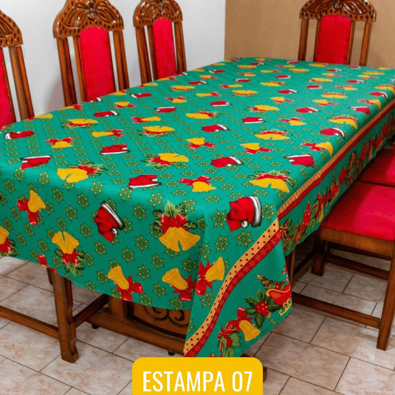 Toalha de Mesa Natalina (Todos os Tamanhos) NT004 Kaypestore Estampa 07 4 Lugares (1.5m x 1.4m) 