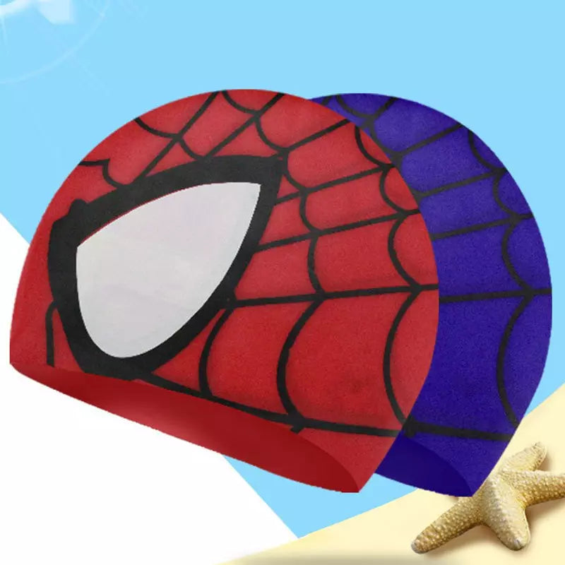 Touca de Natação de Silicone Infantil Homem Aranha - Proteção e Diversão Aquática Kaypestore Vermelho 